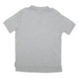 POLO RALPH LAUREN Mens Grey Short Sleeve Plain XL Cotton Blend Polo Shirt Casual