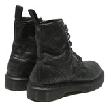 DR MARTENS Womens Lace-Up Boots Black Leather UK 3 Stylish Durable Combat Wear