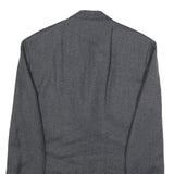 FACONNABLE Mens Grey Wool Blend Coach Jacket M Button Closure Tailored Plain