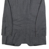 FACONNABLE Mens Grey Wool Blend Coach Jacket M Button Closure Tailored Plain