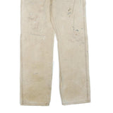 DICKIES Mens Regular Fit Beige Cotton Blend Trousers W32 L32 Workwear Zip