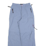 K-TEC Womens Polyester Blend Blue Relaxed Cargo Trousers W25 L28 Outdoor Zip