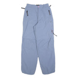 K-TEC Womens Polyester Blend Blue Relaxed Cargo Trousers W25 L28 Outdoor Zip