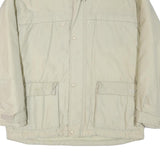 FILA Mens Cream Jacket XL Polyester Blend Plain Zip Outdoor Casual Style