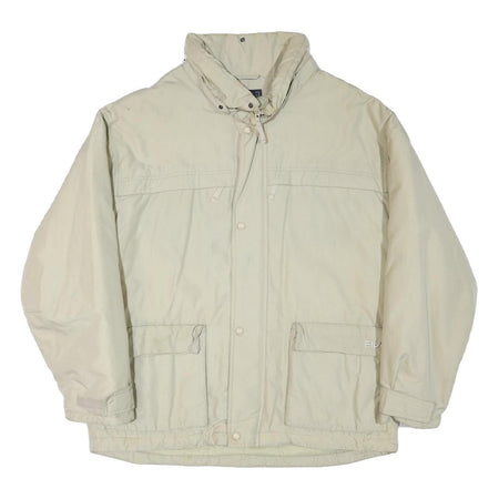 FILA Mens Cream Jacket XL Polyester Blend Plain Zip Outdoor Casual Style