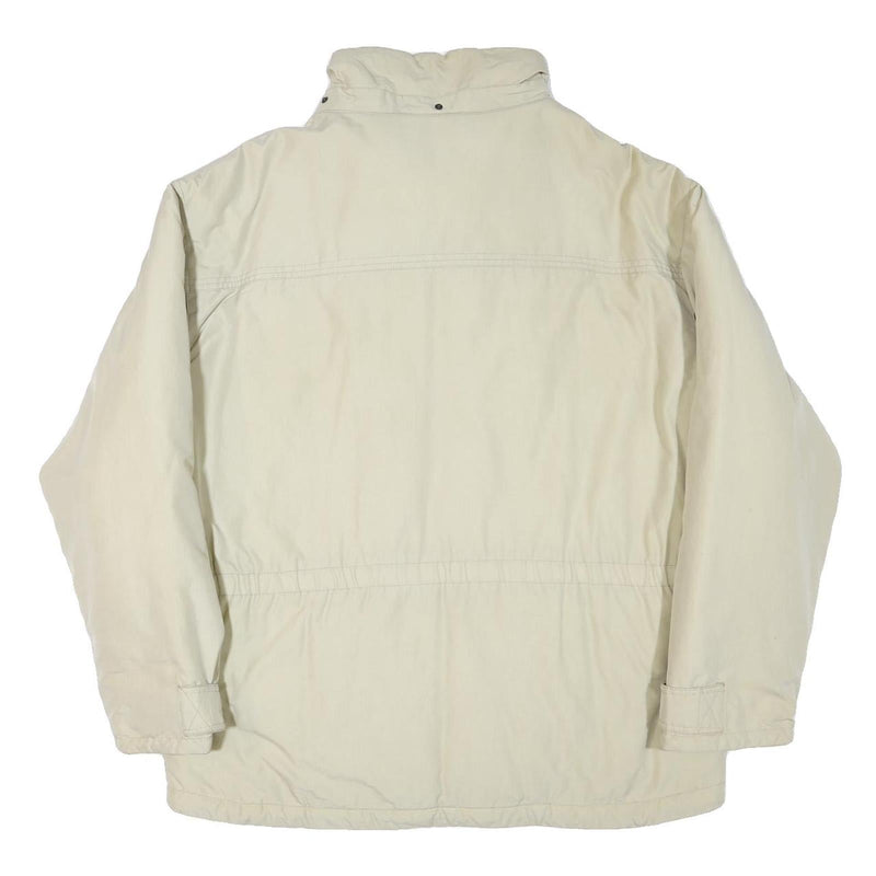 FILA Mens Cream Jacket XL Polyester Blend Plain Zip Outdoor Casual Style