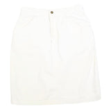 CALVIN KLEIN Womens White Cotton Blend Mini Skirt S Casual Summer