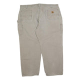 CARHARTT Mens Cotton Blend Beige Regular Fit Straight Leg Trousers W48 L29