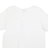 DKNY Womens White Graphic Print Cotton Blend Basic Short Sleeve Crew Neck XL