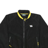 TRI-MOUNTAIN Mens Black Yellow Zip Jacket XL Polyester Plain Outdoor Casual