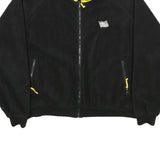 TRI-MOUNTAIN Mens Black Yellow Zip Jacket XL Polyester Plain Outdoor Casual