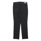 LEVI'S Womens Black Regular Skinny Denim Raw W29 L32 Cotton Blend Zip Jeans