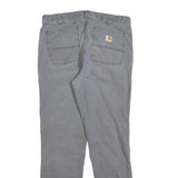 CARHARTT Mens Cotton Blend Grey Regular Straight Leg Trousers W34 L32 Workwear