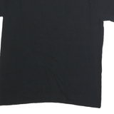 Mens Black South Football Graphic T-Shirt S Short Sleeve Crew Neck Casual Cotton