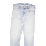 CARHARTT Mens Jeans Blue Regular Slim Denim Light W32 L32 Zip Cotton Blend