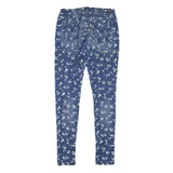 LEVI'S Womens Slim Blue Denim Floral Print Jeans W28 L31 Printed Cotton Blend