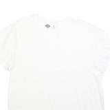 DICKIES Mens White Jersey T-Shirt L Short Sleeve Crew Neck Plain Cotton Blend