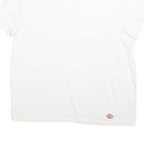DICKIES Mens White Jersey T-Shirt L Short Sleeve Crew Neck Plain Cotton Blend