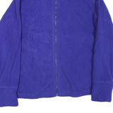 CALVIN KLEIN Mens Blue Jacket L Polyester Blend Zip Plain Casual Warm Top