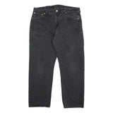 LEVI'S 501 Mens Jeans Black Regular Straight Denim Medium W37 L30 Classic Button