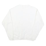Mens White Cotton Blend Looney Tunes Crew Neck L Cartoon Graphic Sweatshirt