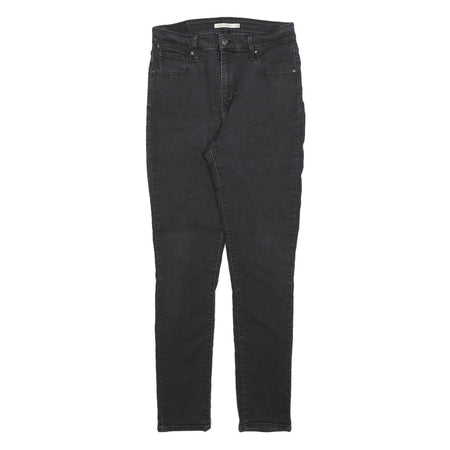 LEVI'S 721 Womens Jeans Black Slim Skinny Denim Light W29 L30 Zip Cotton Blend