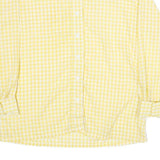 ROBBE Womens Yellow & White Check Shirt XS Light Cotton Blend Button-Up