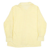 ROBBE Womens Yellow & White Check Shirt XS Light Cotton Blend Button-Up