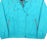 EDELWEISS Womens Blue Jacket M Polyester Zip Plain Light Outerwear Casual