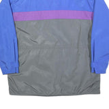 LUTTEURS Mens Blue & Purple & Grey Jacket XL Polyester Blend Zip Colourblock