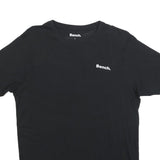 BENCH Mens Black Logo Graphic T-Shirt L Short Sleeve Crew Neck Casual Cotton