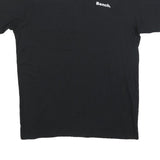 BENCH Mens Black Logo Graphic T-Shirt L Short Sleeve Crew Neck Casual Cotton