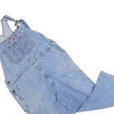 DICKIES Mens Blue Denim Dungarees Loose Cotton Blend XL W44 L26 Workwear