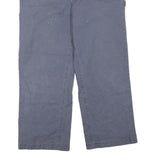 DICKIES Womens Cotton Blend Blue Regular Fit Wide-Leg Trousers W34 L27 Workwear