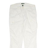 LAUREN RALPH LAUREN Womens White Regular Fit Straight Leg Trousers W34 L34