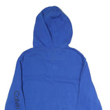 CALVIN KLEIN JEANS Mens Blue & Black Hoodie M Cotton Pullover Casual Wear