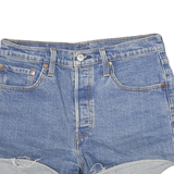 LEVI'S Womens Denim Blue Cut-Off Shorts M W28 Classic Fit Raw Edge