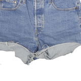 LEVI'S Womens Denim Blue Cut-Off Shorts M W28 Classic Fit Raw Edge