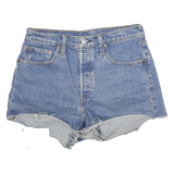 LEVI'S Womens Denim Blue Cut-Off Shorts M W28 Classic Fit Raw Edge