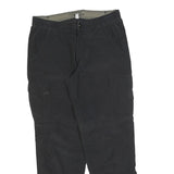 ROUNDER Mens Regular Black Cotton Blend Cargo Trousers W32 L30 Utility Pocket