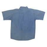 DEFOX Mens Blue Cotton Denim Shirt 2XL Button Pocket Casual Summer Shirt