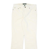 RALPH LAUREN POLO JEANS COMPANY Womens Cotton Blend White Regular Fit Straight