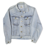 LEE Mens Blue Denim Jacket S Cotton Button Closure Classic Fit Logo Centenary