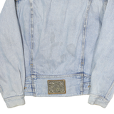 LEE Mens Blue Denim Jacket S Cotton Button Closure Classic Fit Logo Centenary