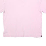 TOMMY HILFIGER Mens Pink Short Sleeve Plain Polo Shirt L Casual Cotton Blend