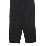 Womens Black Relaxed Zip Trousers W26 L28 Comfortable Casual Straight Leg