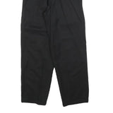 Womens Black Relaxed Zip Trousers W26 L28 Comfortable Casual Straight Leg