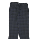 NIKE Womens Polyester Blend Black Regular Straight Trousers W28 L30 Zip Closure