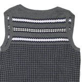 TOMMY HILFIGER Womens Grey Patterned Cotton Blend Sleeveless V-Neck Jumper XL