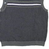 TOMMY HILFIGER Womens Grey Patterned Cotton Blend Sleeveless V-Neck Jumper XL